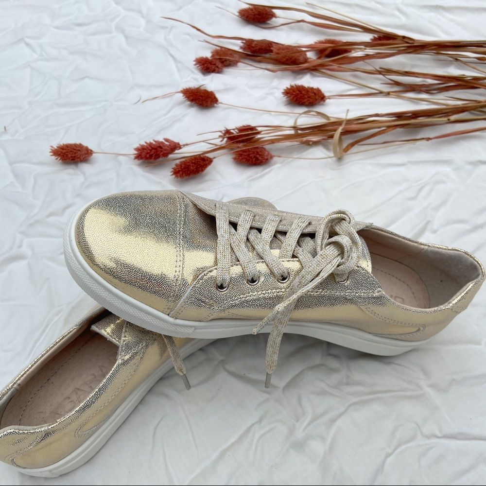 Golden sneakers